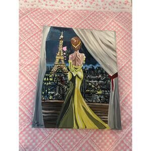 11x14 balcony in paris girl original painting